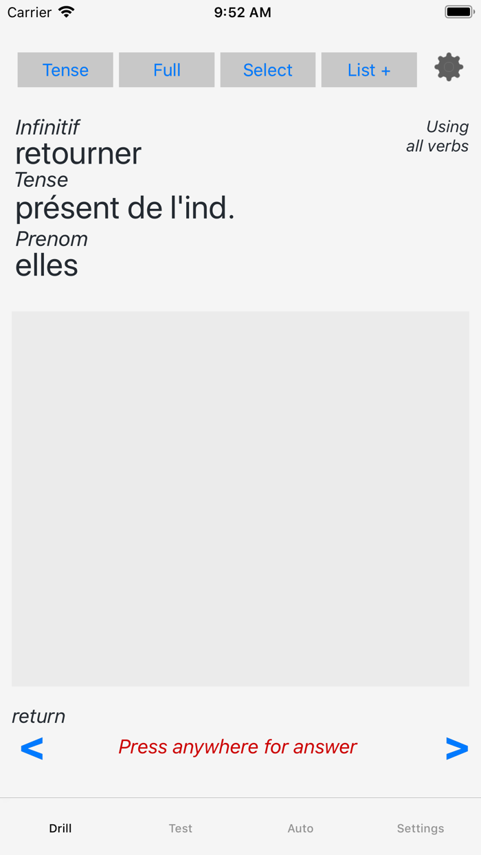 Verbes - French Verb Trainer