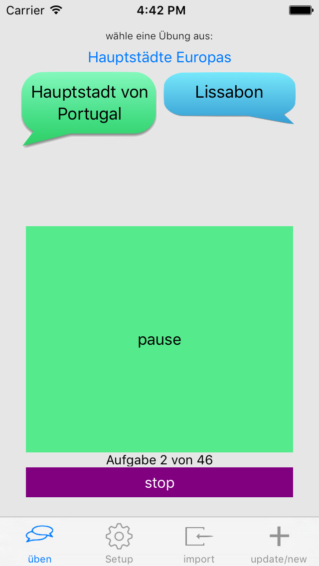 Abfragen Trainer to go