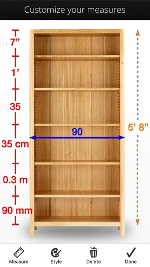 Скриншот Photo Measures Lite на iPhone 3