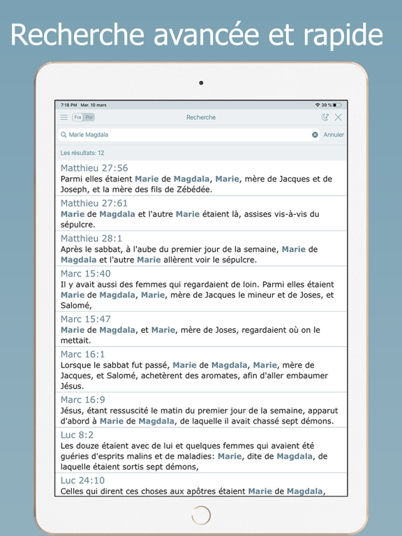 Screenshot #6 pour La Bible Bilingue en Français