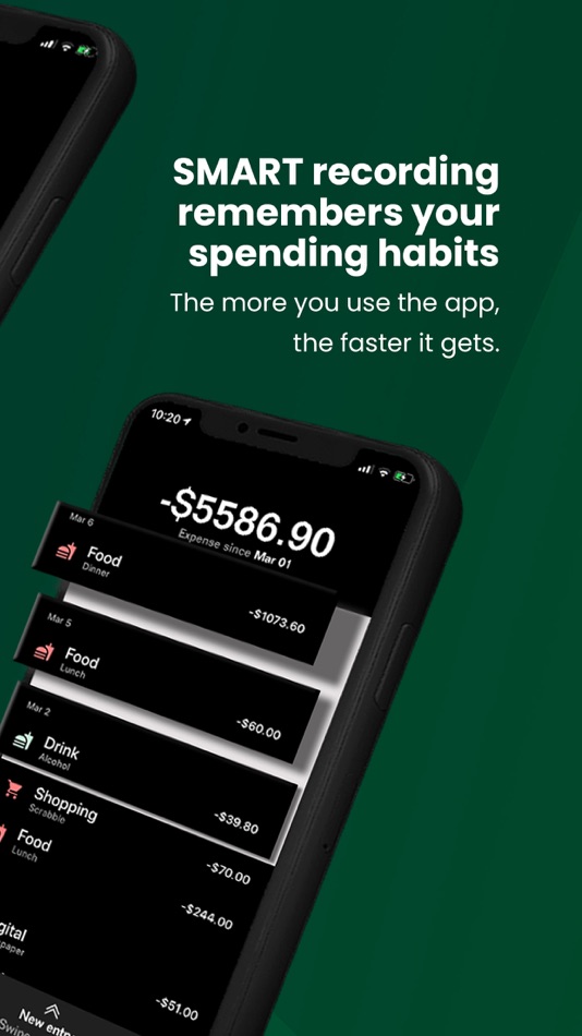 #2. Superfast expense tracker (iOS) Podle: Keith Rumjahn