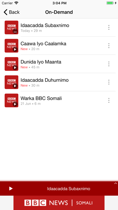 BBC News Somali Screenshot