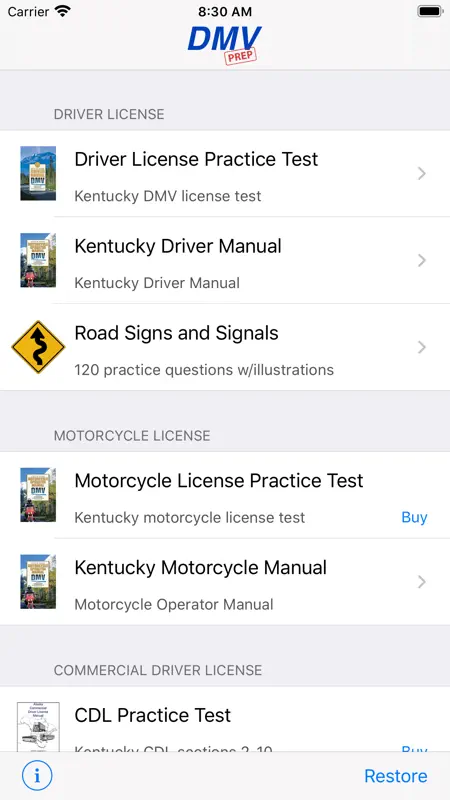 Kentucky DMV Test Prep screenshot 1 of 9