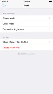 iperf - speed test tool iPhone Captures Décran 1