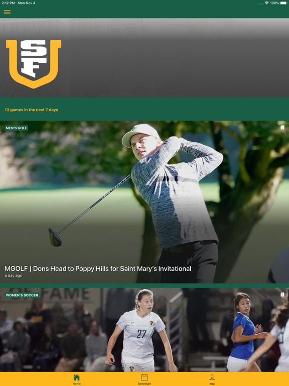 USF Dons iPad screenshot 1 - Sports app