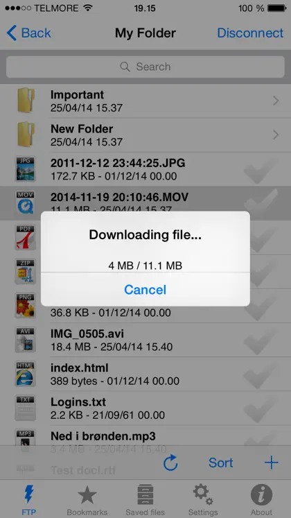 Captura de tela 4 de 5 de FTP Client Pro