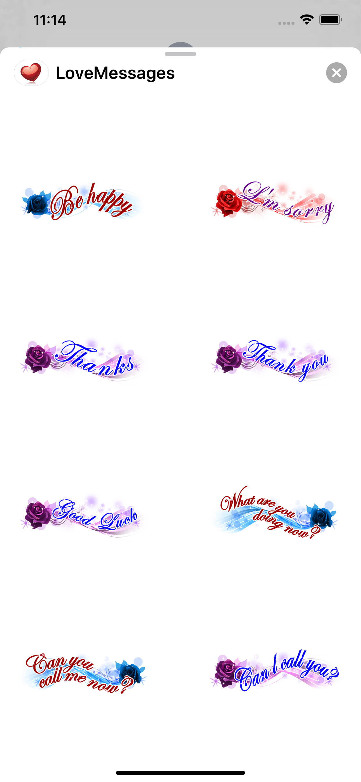 Love Messages Sticker