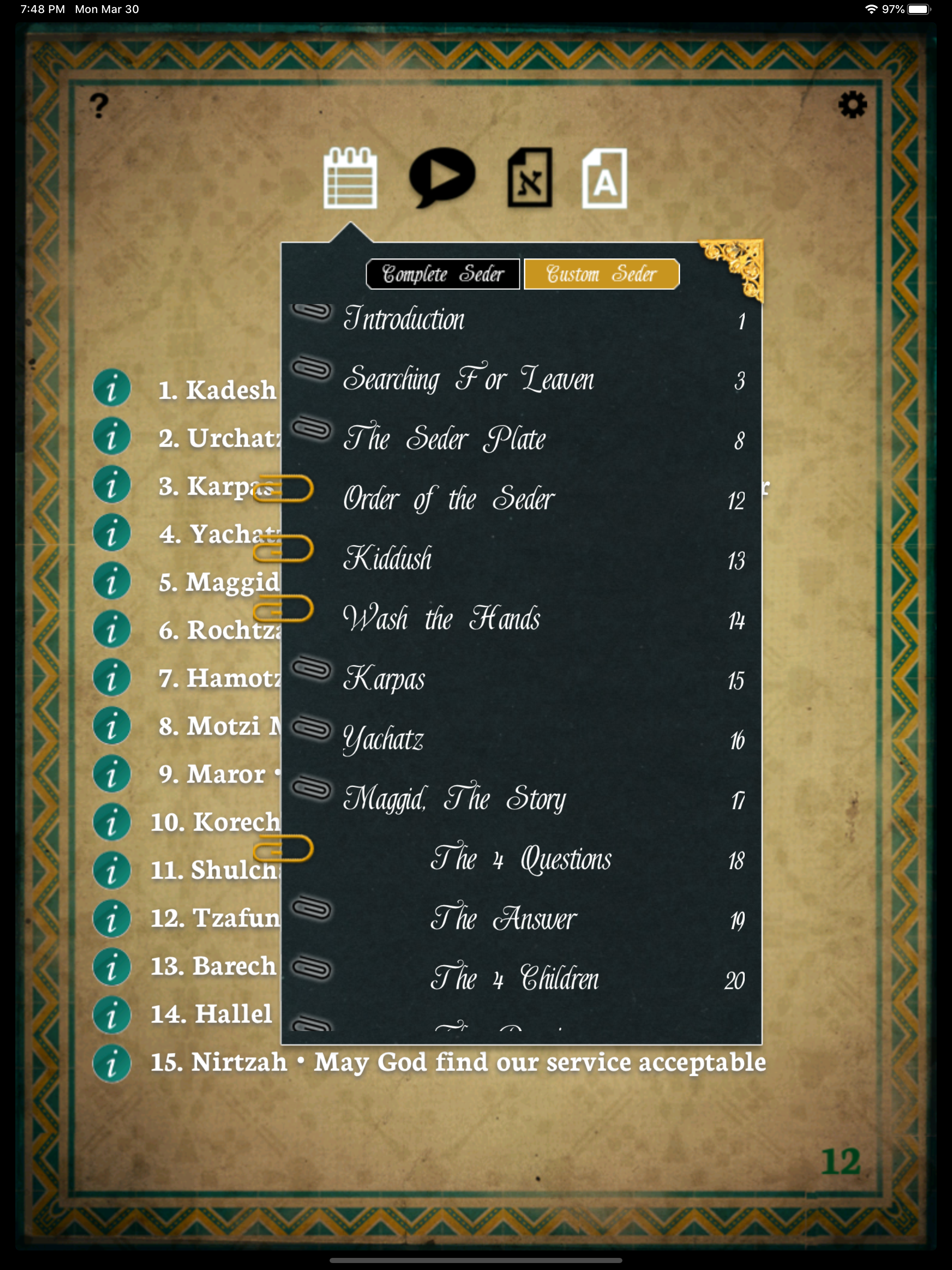 A Cantor's Seder screenshot 5