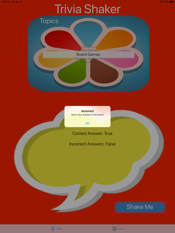 TriviaShaker iPad screenshot 5 - Entertainment app