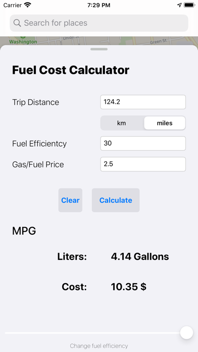 Fuel Cost Calculator - Maps screenshot 4