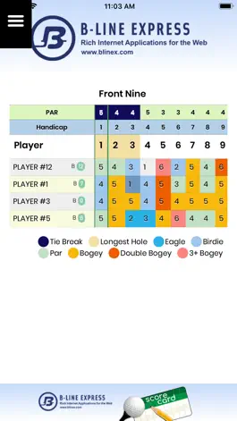 Game screenshot B-line Score Card apk