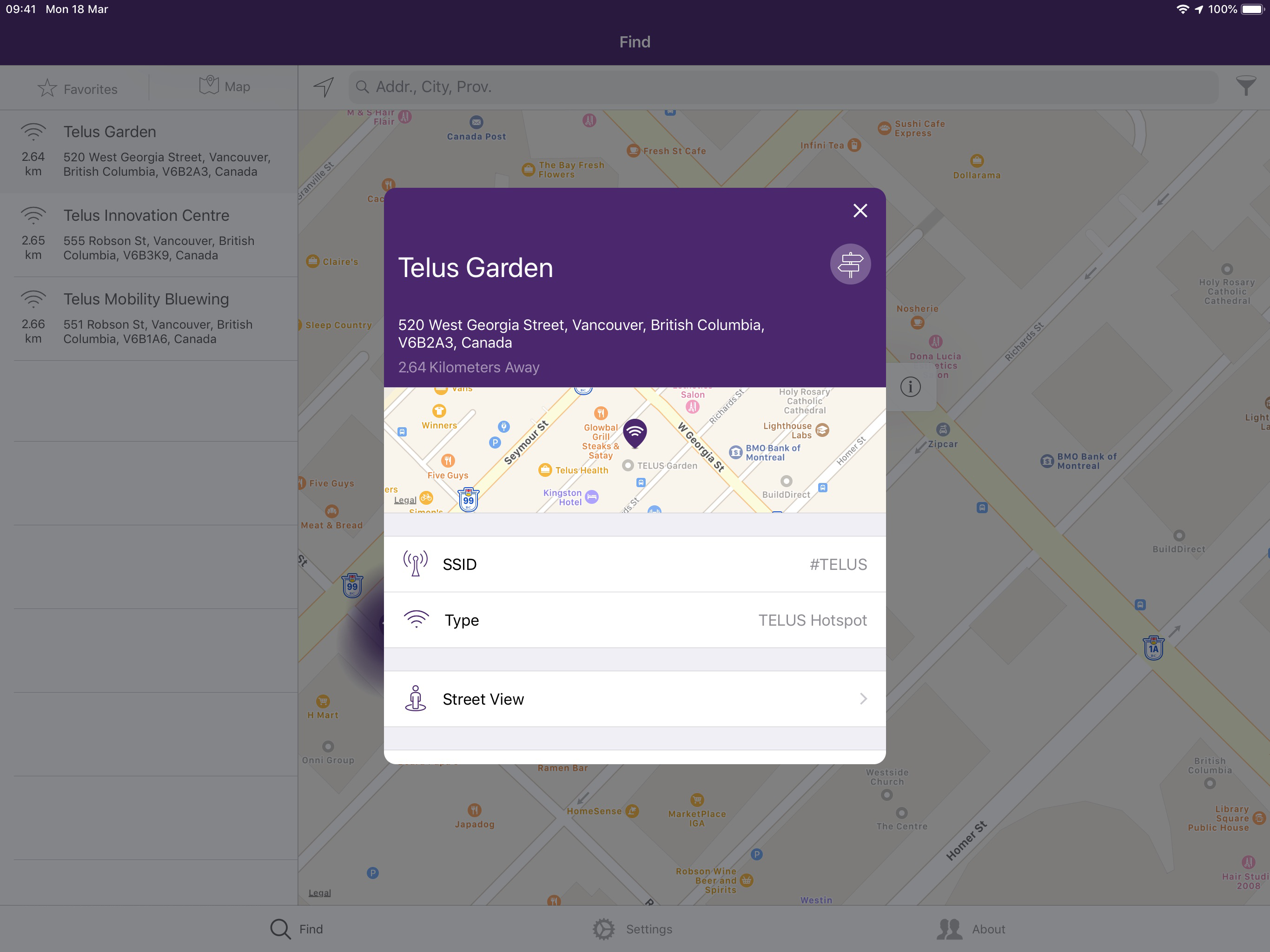 TELUS Wi-Fi Finder