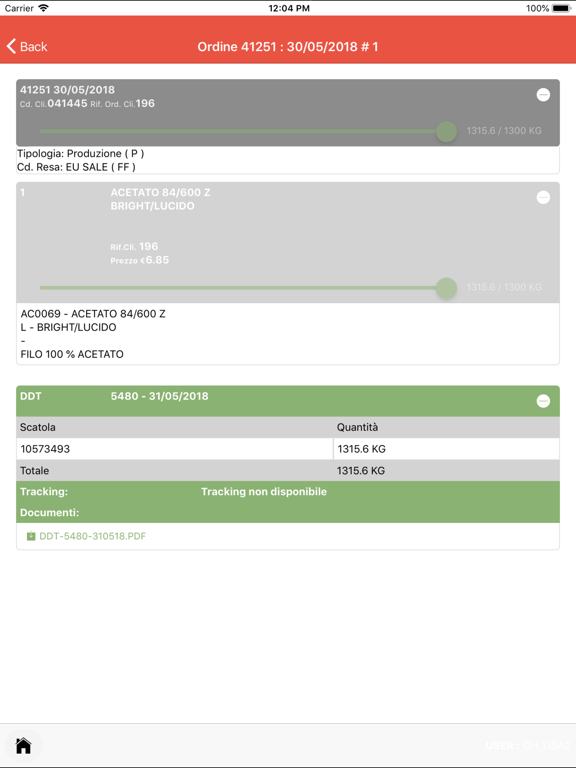 Screenshot #6 pour Linificio Gestione Ordini