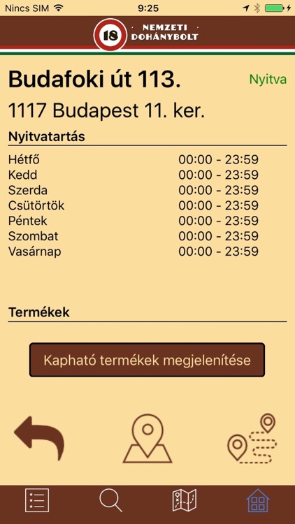 Nemzeti Dohánybolt Kereső v2