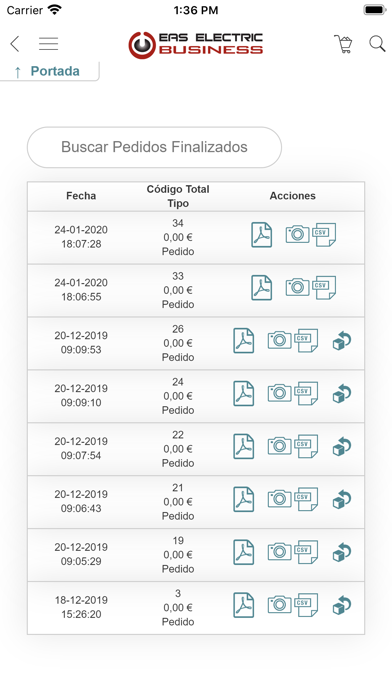 EAS Business Screenshot