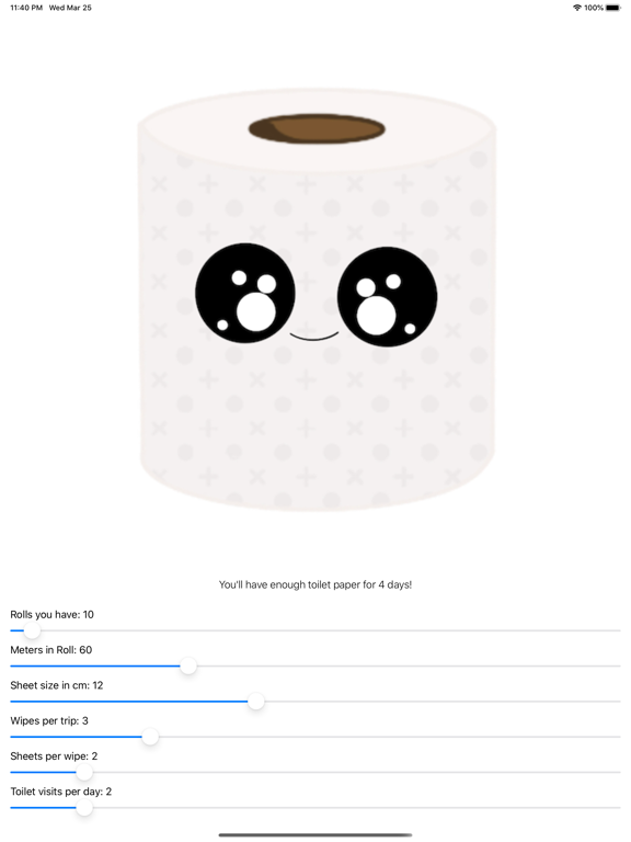 Screenshot #4 pour How much toilet paper I need?