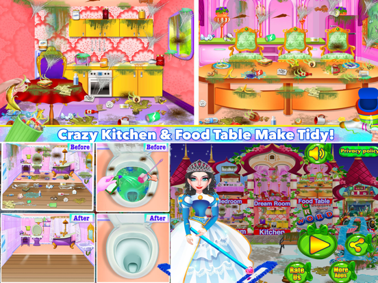Ice Princess Big House Cleanup iPad screenshot