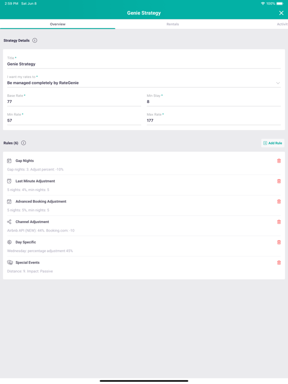 Rategenie iPad screenshot 4 - Productivity app