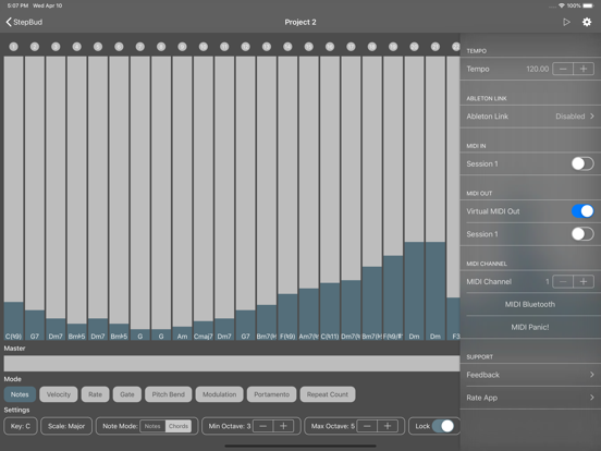 StepBud - AUv3 MIDI Sequencer iPad app afbeelding 3