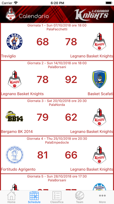 Screenshot #2 pour Legnano Knights App