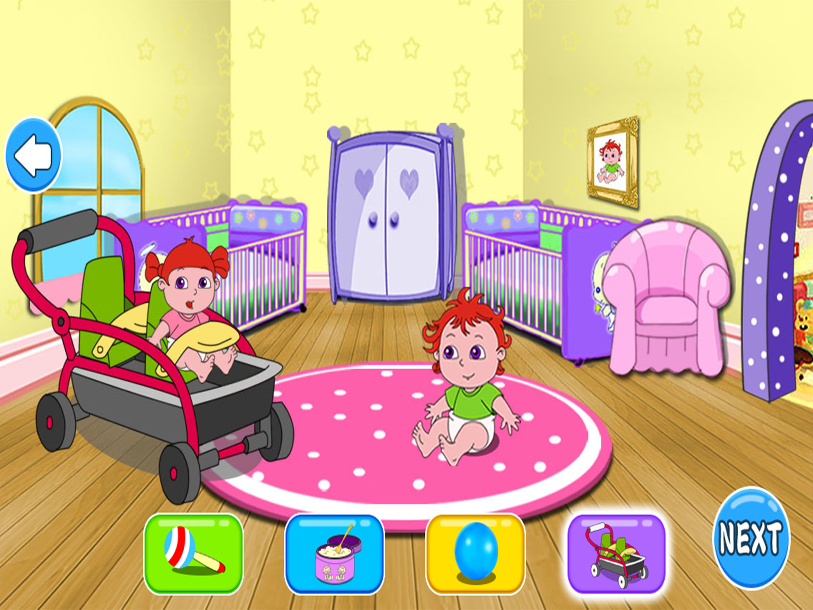 Anna playtime with twins