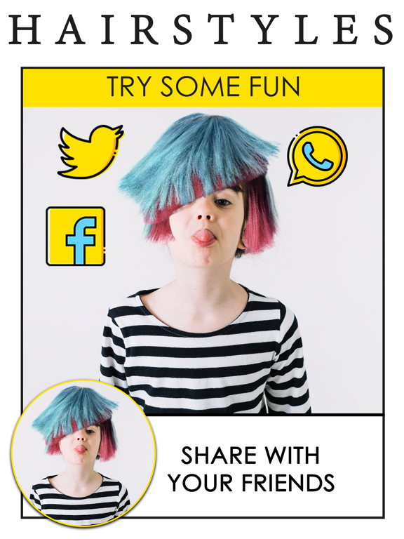 Hair Style Changer-Makeover Ap iPad screenshot 4 - Photo & Video app