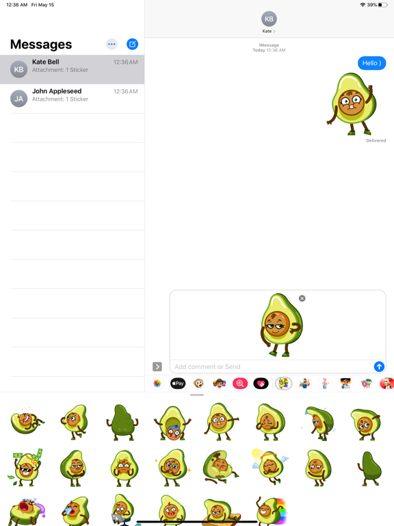 Screenshot #4 pour Funny Avocado Animated Sticker