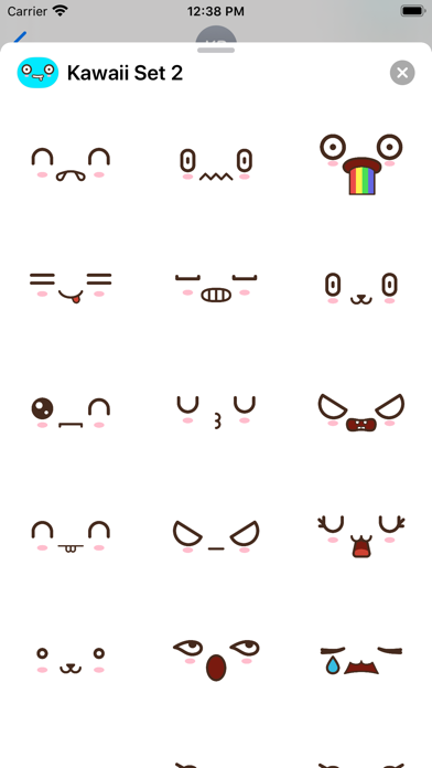 Screenshot #2 pour Cute Emoji Faces: Anime, Manga