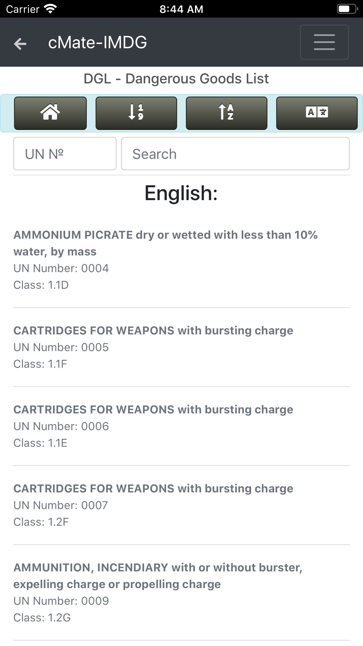 Screenshot 4 of cMate-IMDG Code