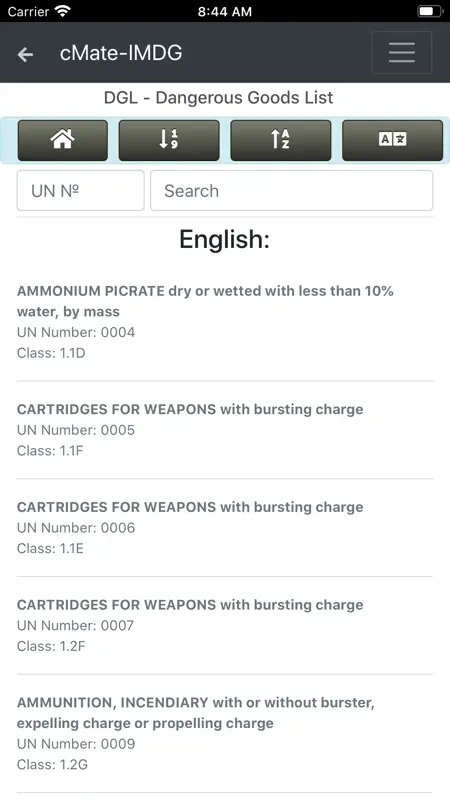 cMate-IMDG Code screenshot 4 of 8