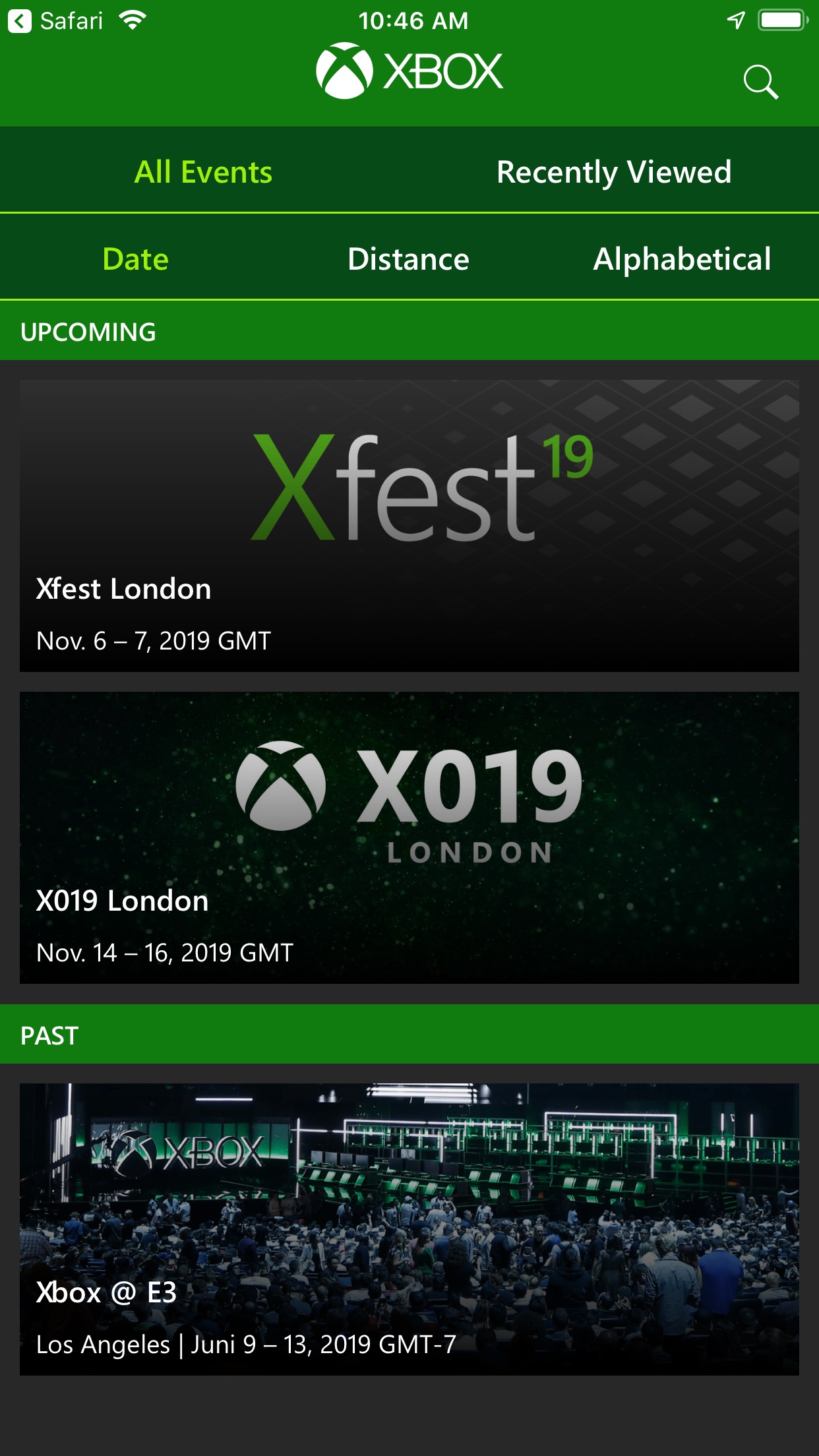 Screenshot 1 of Xbox Events