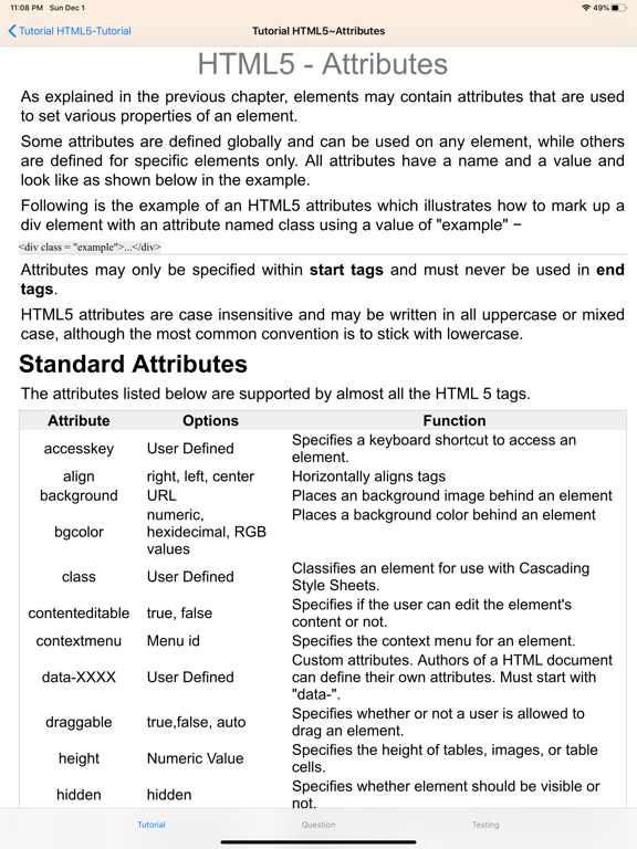 Tutorial for HTML5 iPad screenshot 4 - Reference app