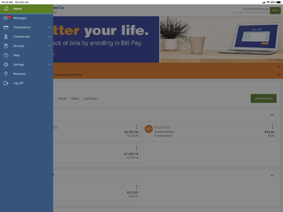 Itasca Bank & Trust Co. iPad screenshot 6 - Finance app