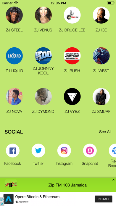 Zip FM 103 Jamaica Screenshot