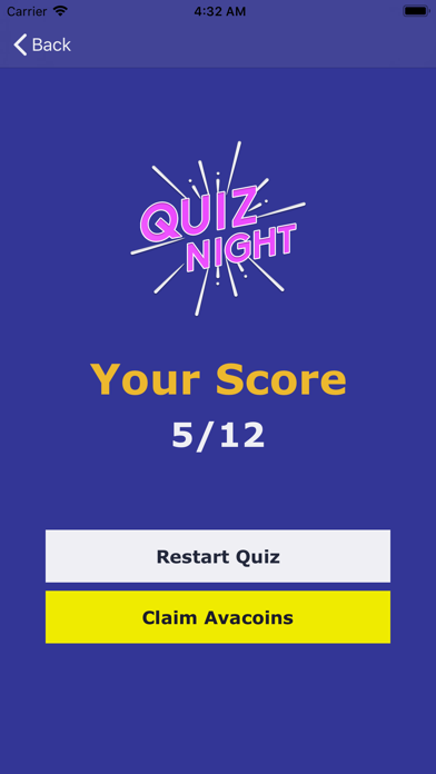Quiz Night for Avacoins screenshot 3