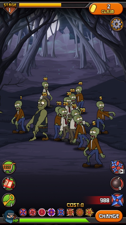 #1. Zombies vs Ninja (iOS) 由: Bakumens Inc