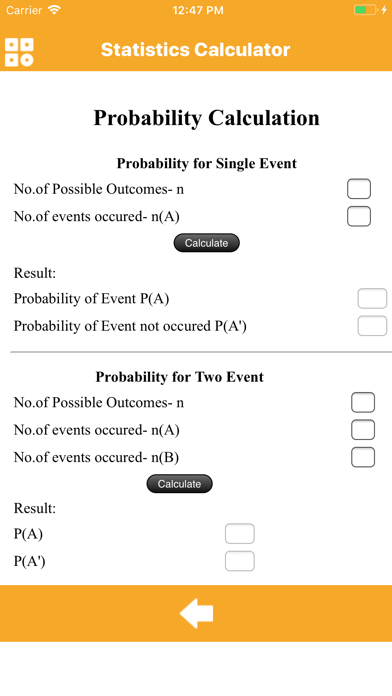 Calculator Of Statistics Screenshot