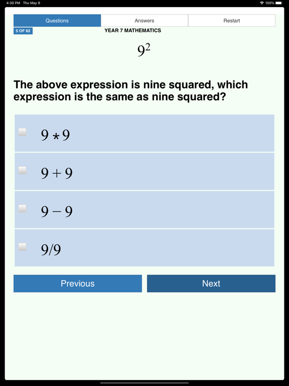 Screenshot #5 pour Year 7 Maths NAPLAN