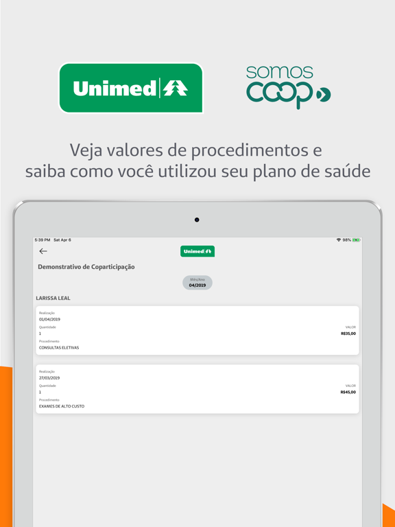 Unimed Cliente iPad screenshot 6 - Medical app