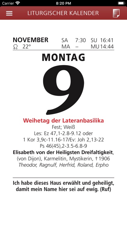 Liturgischer Kalender 2020 by B. Kühlen Verlag