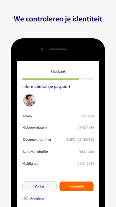 Rabo Mobiel Identificeren Screenshot