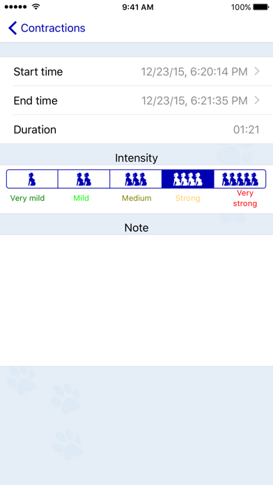 My Contraction Tracker Screenshot