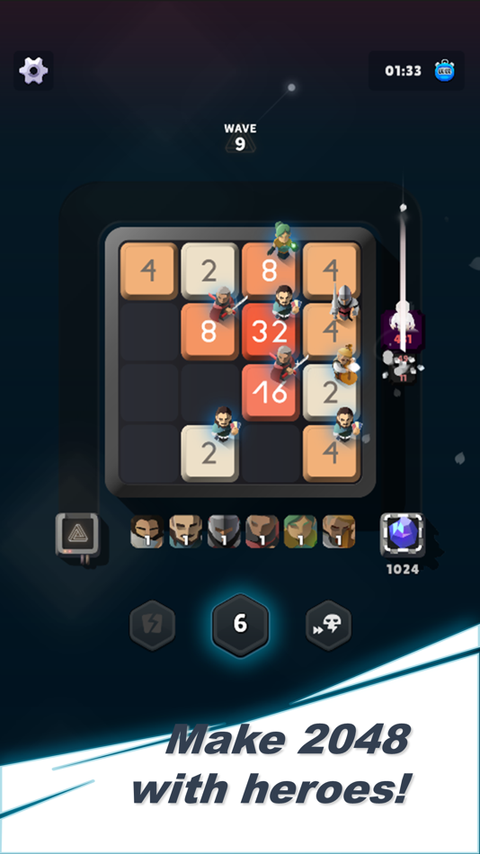 #3. 2048 Heroes (iOS) 由: FROZENARTS Inc.
