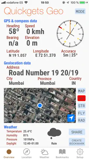 Captura de pantalla de Quickgets Geo: Widgets Geodata en iPhone 3