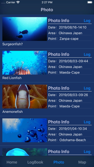 Screenshot #2 pour Diving Log - journal plongée