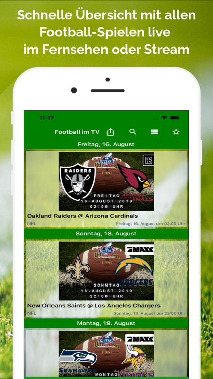 Football im TV live