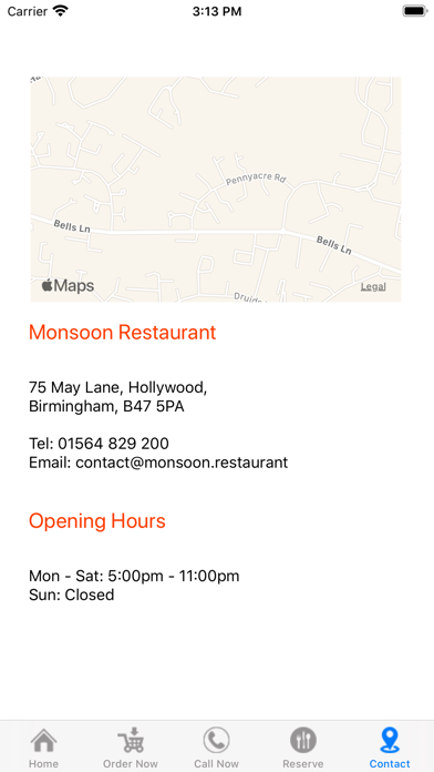 Monsoon Indian Restaurant Screenshot