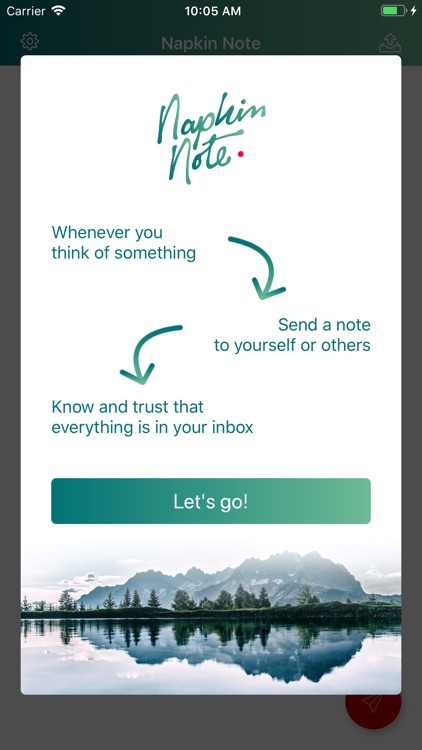 Napkin Note - email yourself