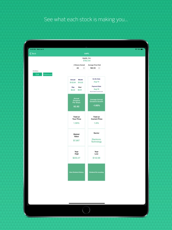 Screenshot #5 pour myDividends