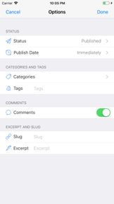 BlogTouch for Wordpress.com screenshot
